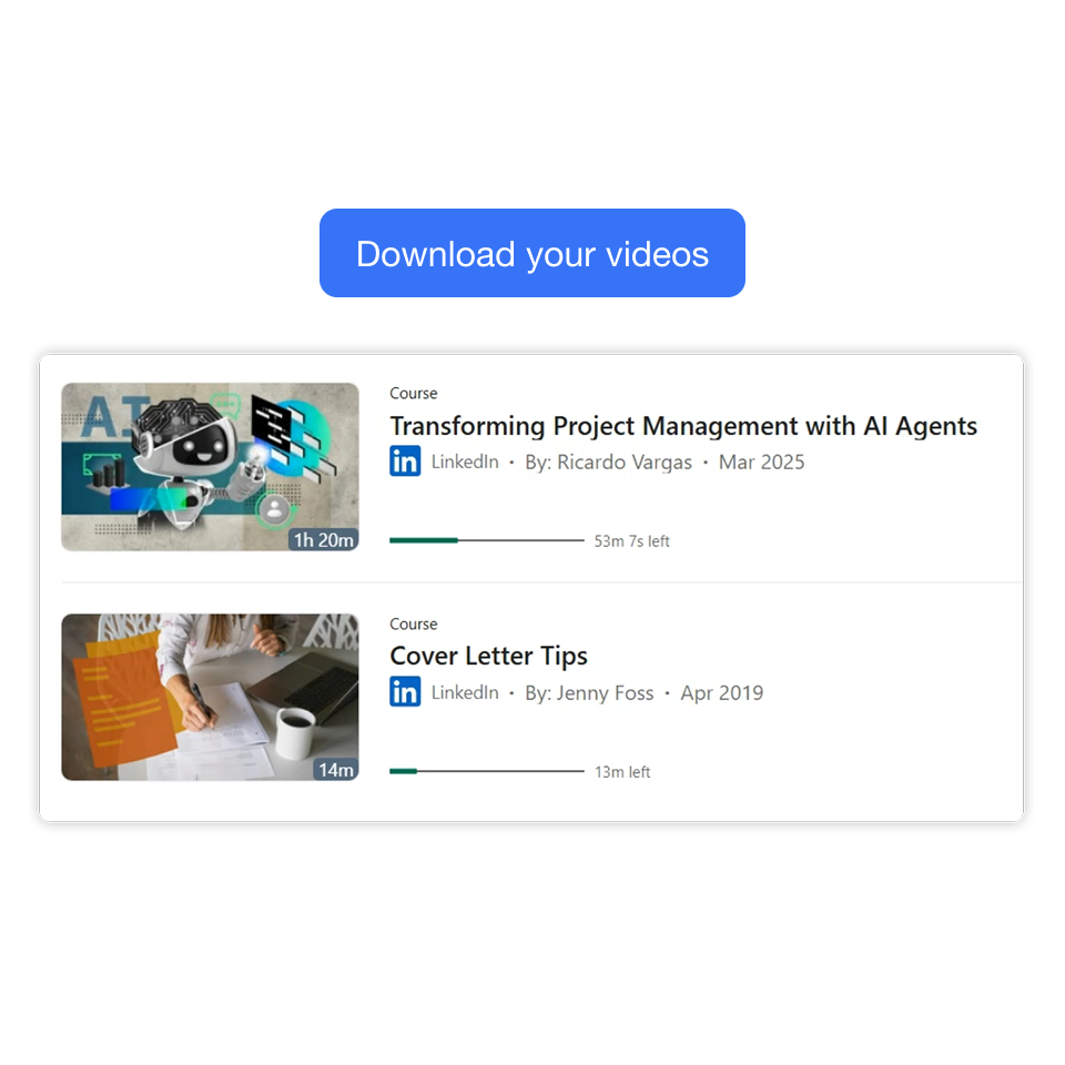 Step 1 — Download your LinkedIn Courses videos to local storage